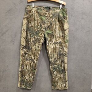 Vintage Duxbak‎  Realtree Camo Pants Mens 38x32 Faded Thinsulate Lined USA